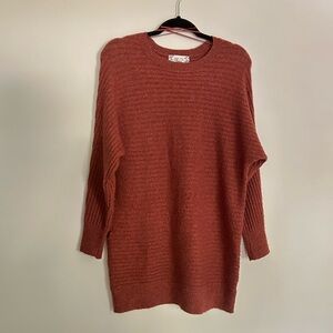 Pink Rose Rust Sweater Dress